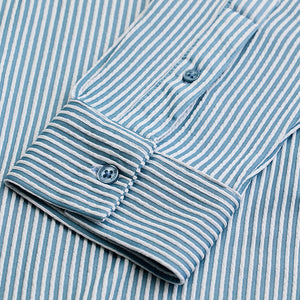 Blue Stripes Slim Fit Stretch Shirt