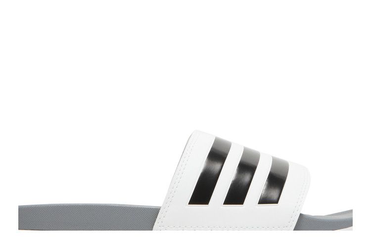 adidas Adilette Comfort Slides Cloud White Core Black Grey Three