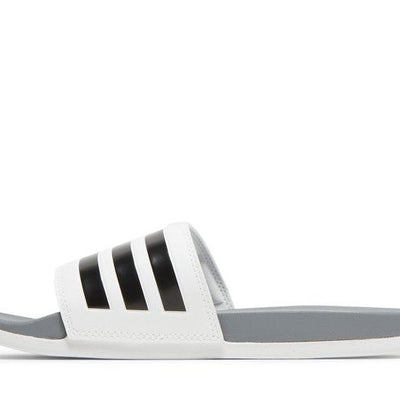 adidas Adilette Comfort Slides Cloud White Core Black Grey Three