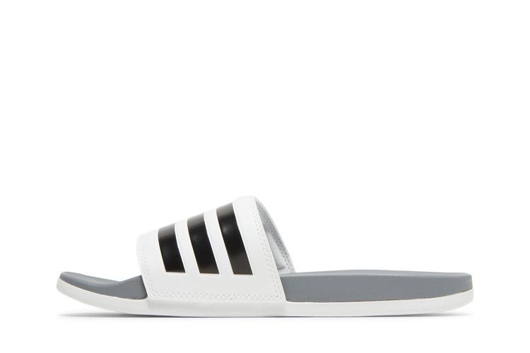 adidas Adilette Comfort Slides Cloud White Core Black Grey Three