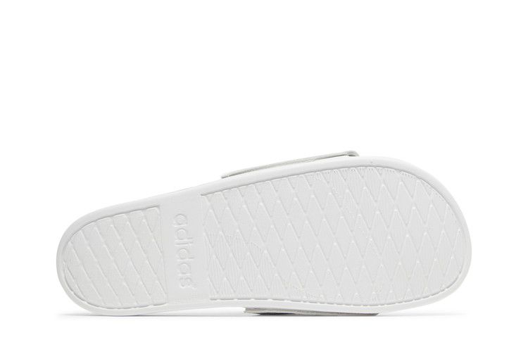 adidas Adilette Comfort Slides Cloud White Core Black Grey Three