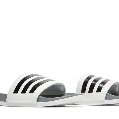 adidas Adilette Comfort Slides Cloud White Core Black Grey Three