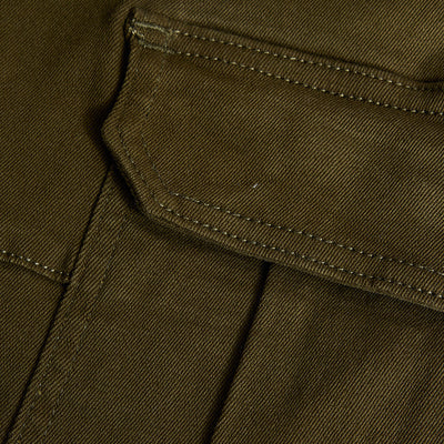 Olive Slim Fit Cargo Jeans