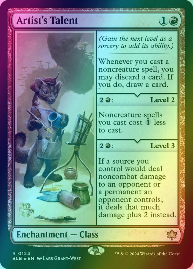 Artist's Talent [124s] [Prerelease] [Bloomburrow: Promos] [Foil]