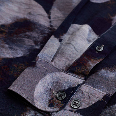 Grey Textured Abstract Shirt