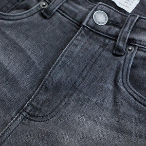 Grey Tapered Fit Jeans