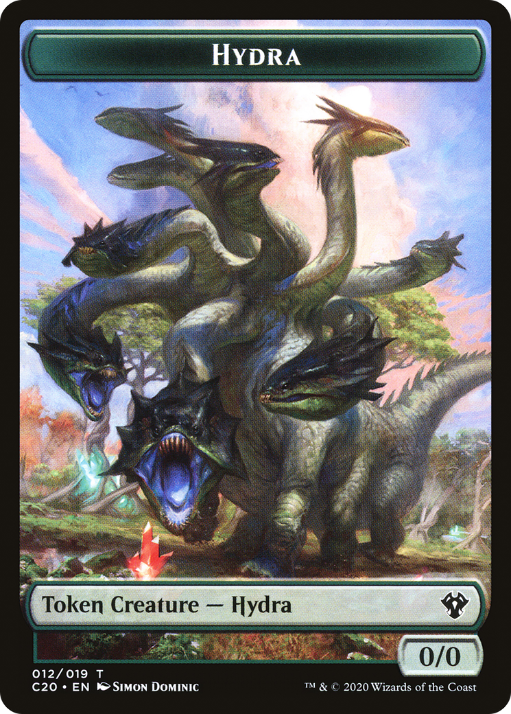 Beast Token (10) // Hydra Token (12) [IKO/C20 Set Symbol] [Commander 2020 Tokens] [Non-Foil]
