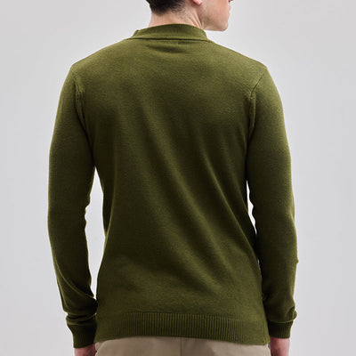 Olive Knitted Sweatshirt