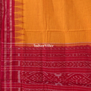 Yellow Maniabandha Cotton Jharana Saree