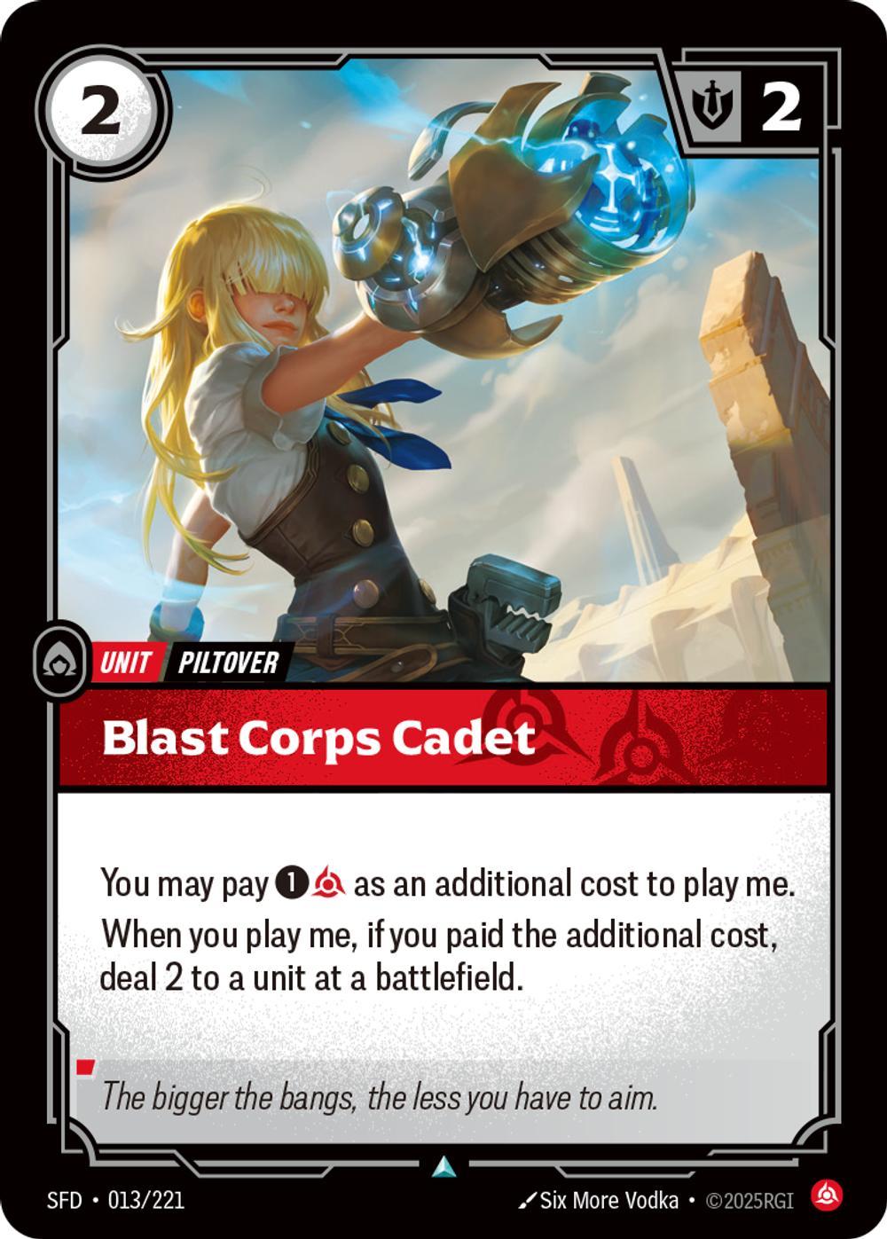 Blast Corps Cadet - 013/221 [Spiritforged] [Non Foil]