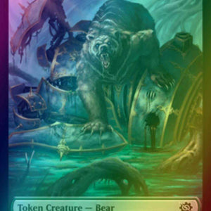 Bear Token (02) // Powerstone Token (07) [The Brothers' War: Tokens] [Foil]