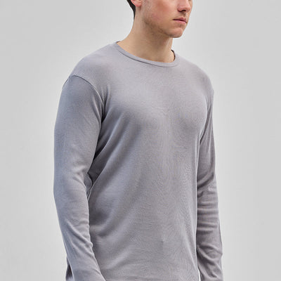 Light Grey Textured Sweatshirt