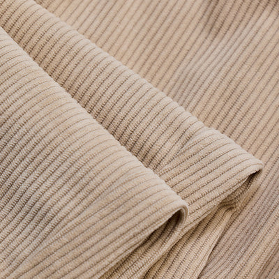 Beige Corduroy Relaxed Fit Trousers