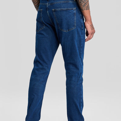 Navy Tapered Fit Jeans