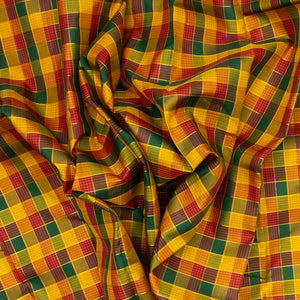 Multi Colour Handloom Kanchipuram Silk Saree With Checks