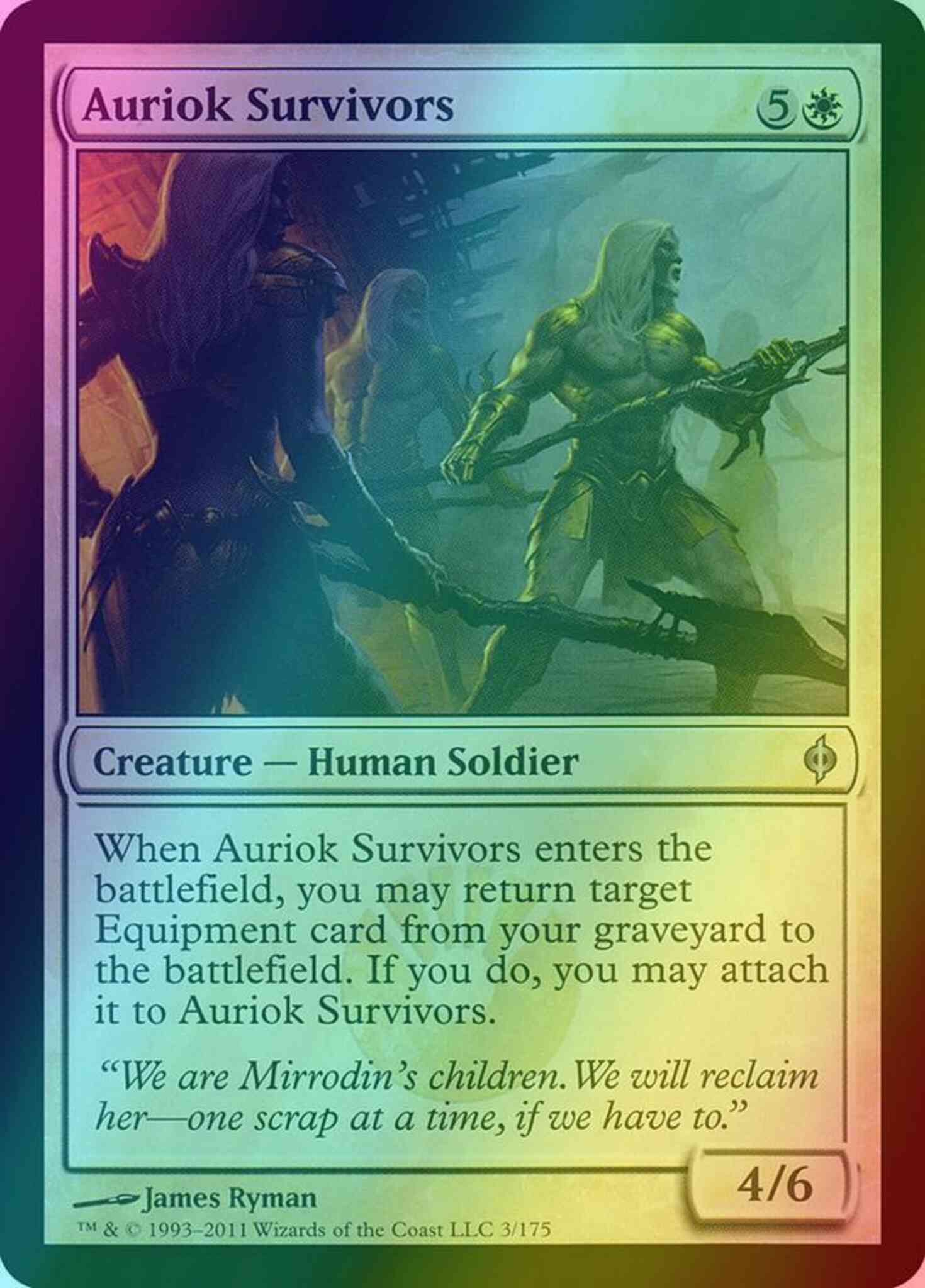 Auriok Survivors [3] [New Phyrexia] [Foil]