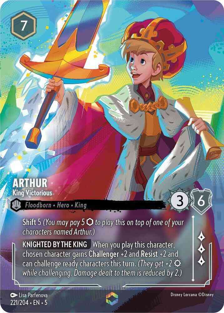 Arthur - King Victorious (Enchanted) - 221/204 [Shimmering Skies] [Holofoil]