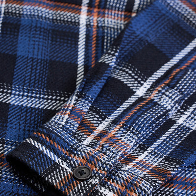 Navy Flannel Checks Relaxed Fit Overshirt