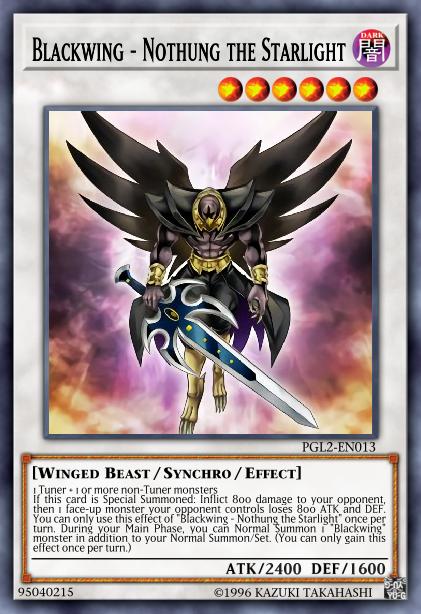 Blackwing - Nothung the Starlight - PGL2-EN013 - Gold Secret Rare - Unlimited