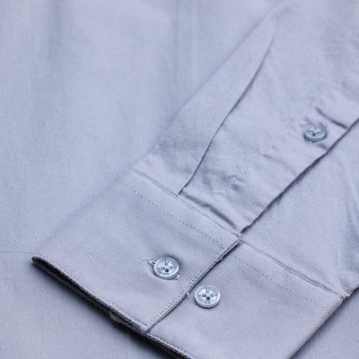 Light Grey Stretchable Slim Fit Shirt