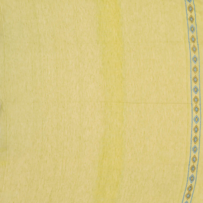 Olive Green Bengal Cotton Saree With Floral Motifs