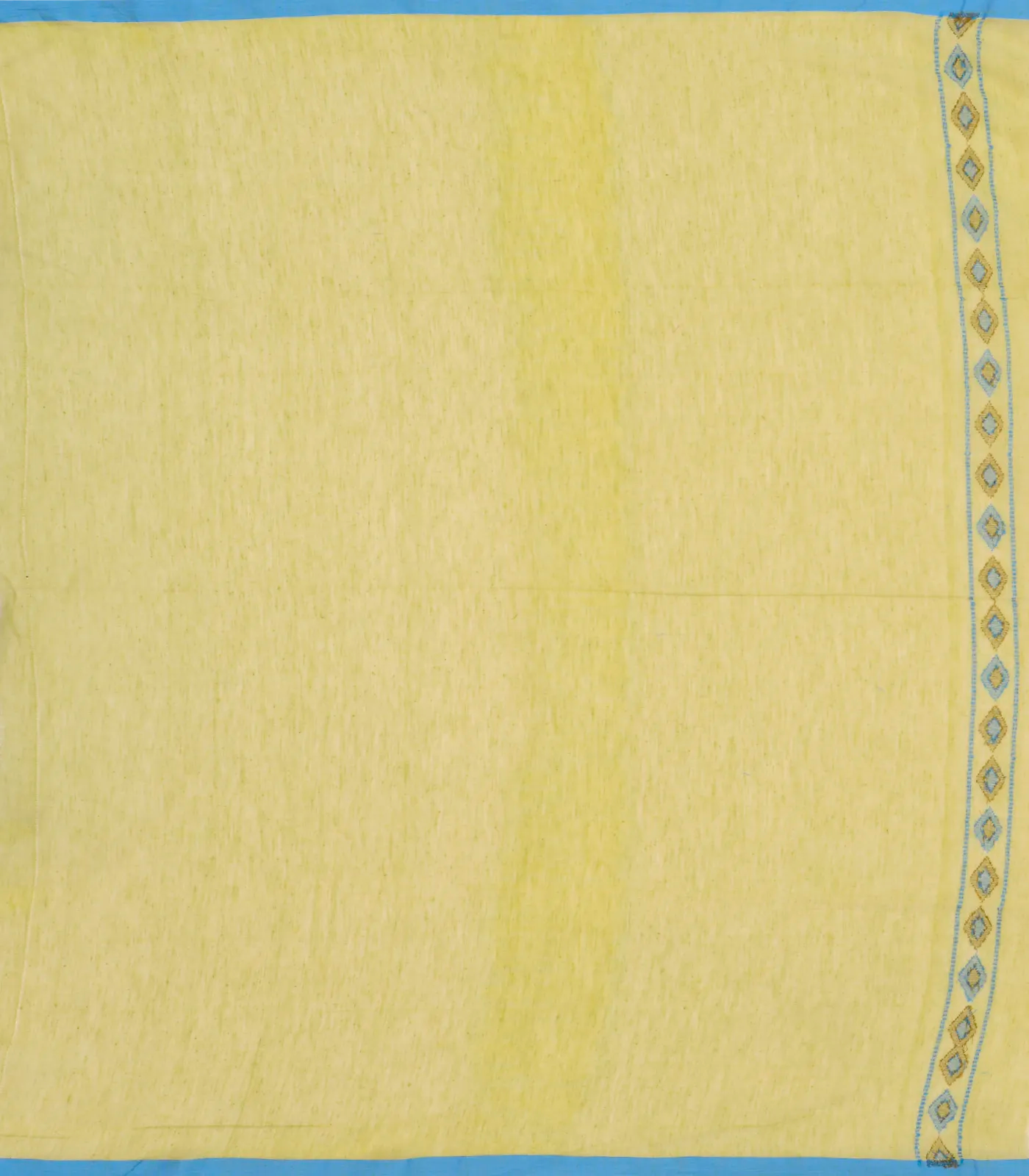 Olive Green Bengal Cotton Saree With Floral Motifs