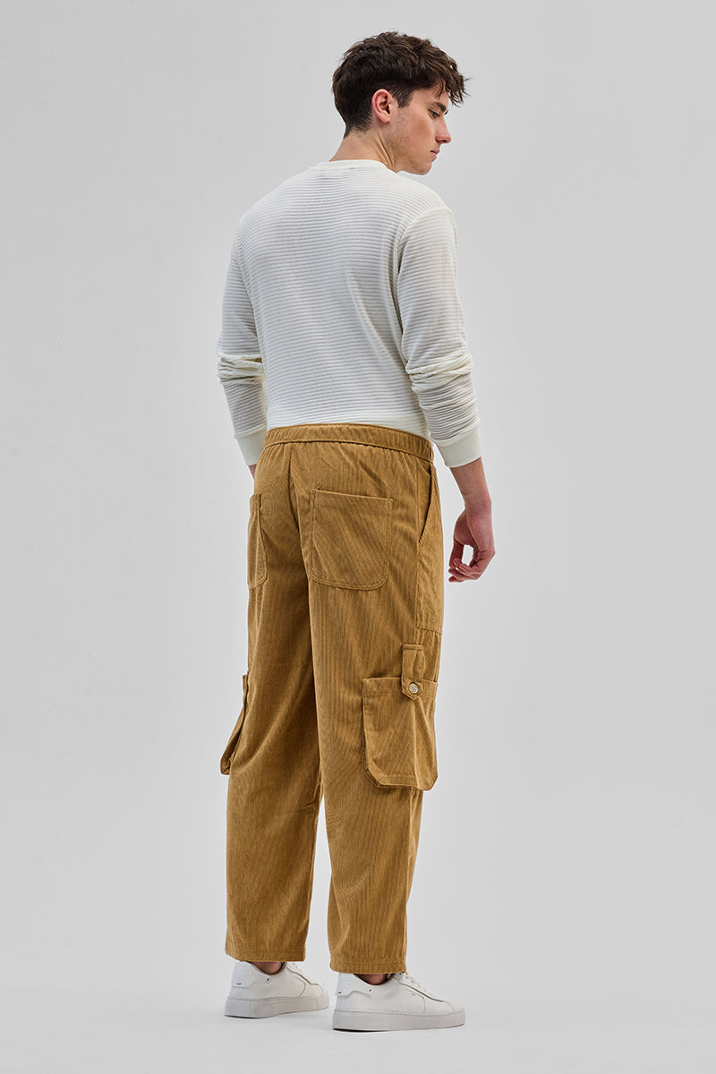 Light Brown Baggy Fit Cargo Pants