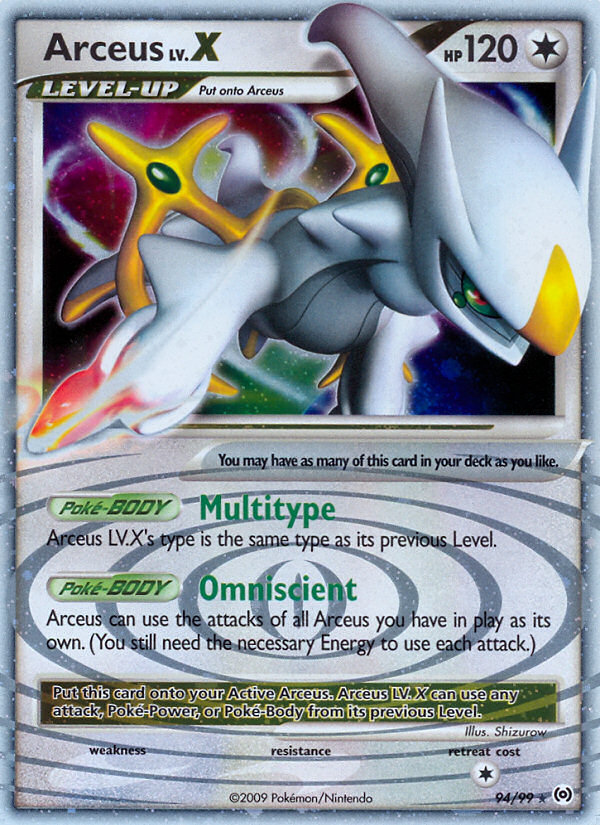 Arceus - 94/99 - Rare Holo Lv.X