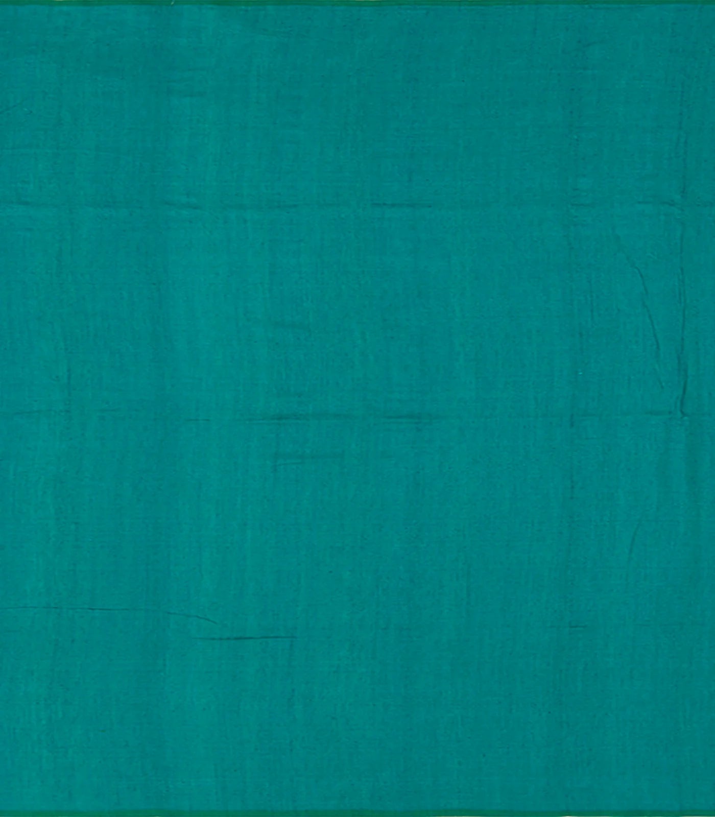 Teal Handwoven Tussar Silk Saree With Diamond Butta & Stripped Pallu-Teal