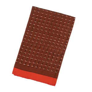 Dark Brown Handloom Orissa Cotton Saree With Tie & Dye Stripes