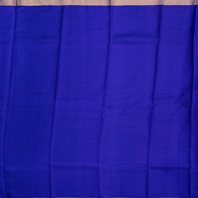 Red Silk Saree With Floral Buttas & Purple Border