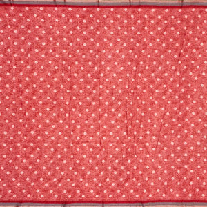 Baby Pink Chanderi Cotton Saree With Printed Floral Motifs