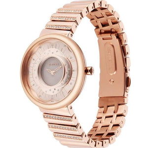Titan Purple Unending Beauty Rose Gold Dial Analog Stainless Steel Strap Watch for Women 36mm 95160WM01
