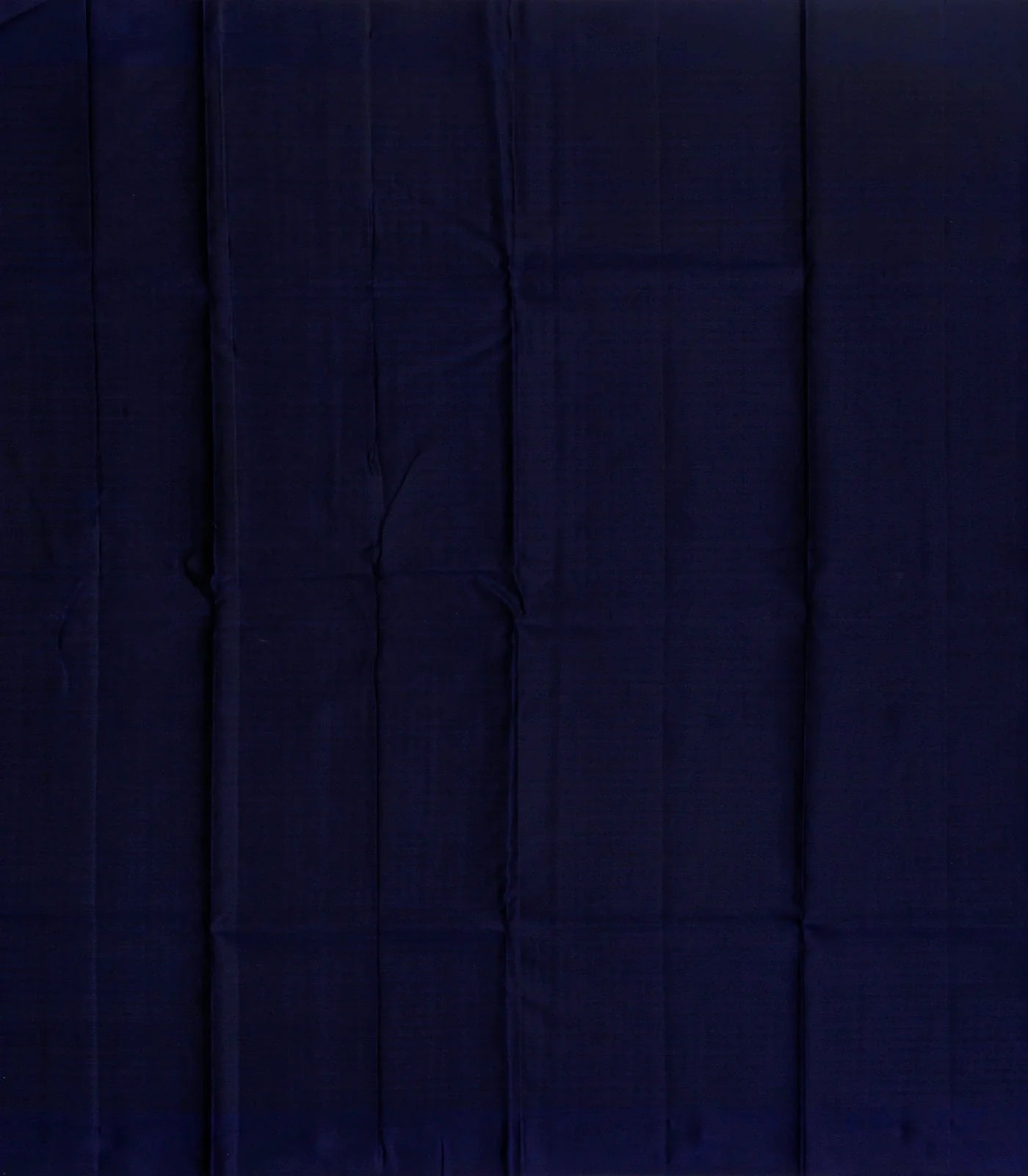 Mustard Silk Saree With Checks & Navy Blue Border