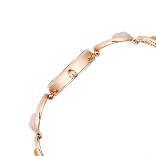 Titan Raga New You Quartz Analog Mother Of Pearl Citrine and Rose Quartz stones Strap for Women 26mm 95194WM01F