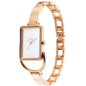 Titan Raga Power Pearls Quartz Analog Watch For Women With Mother of Pearl Dial Rose Gold Metal Strap 21mm 95223WM01F