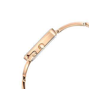 Titan Raga Power Pearls Quartz Analog Watch For Women With Mother of Pearl Dial Rose Gold Metal Strap 21mm 95223WM01F