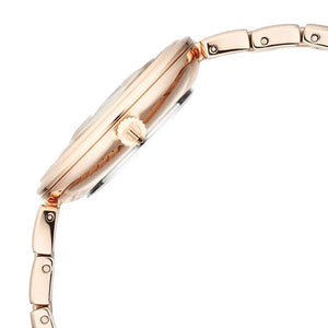 Titan Aura Quartz Analog Rose Gold Dial Rose Gold Stainless Steel Strap Watch for Women 34mm 95240WM01