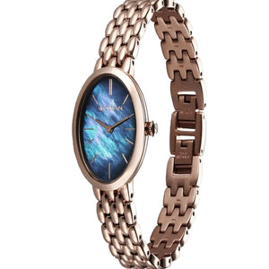 Titan Aura Quartz Analog Mother Of Pearl Dial Stainless Steel Strap Watch for Women 22mm 95246WM01