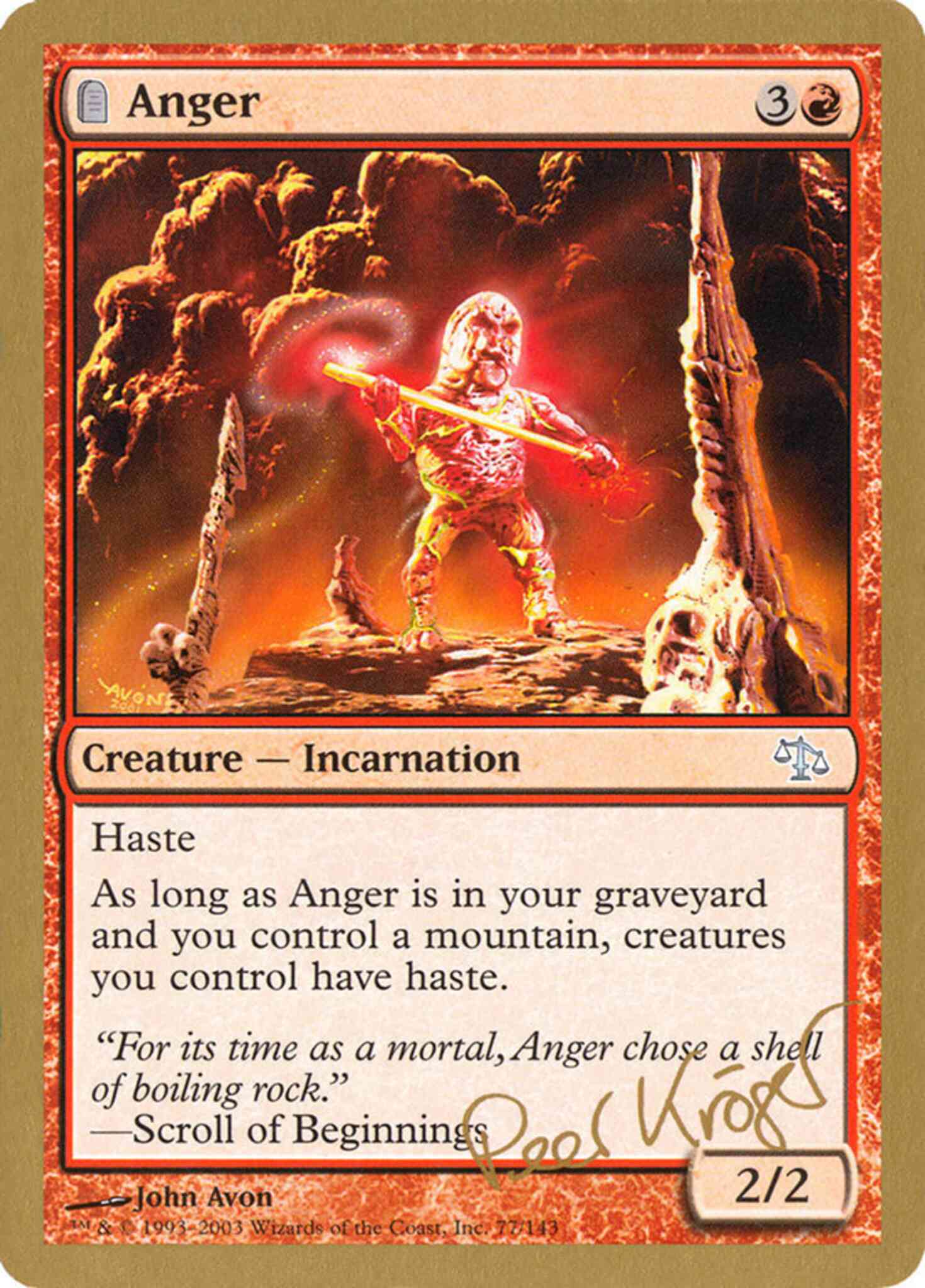 Anger [pk77] [World Championship Decks 2003] [Non-Foil]