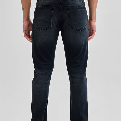 Charcoal Black Tapered Fit Jeans