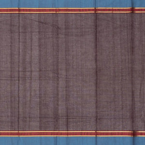 Maroon Handloom Kanchi Cotton Saree With Spearhead Buttas
