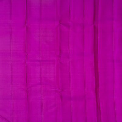 Magenta Handloom Kanchipuram Silk Saree With Annam Buttas