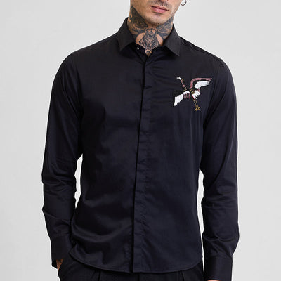 Black Embellished Shirt