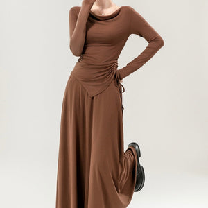 Mia Drawstring Coord Set - Set of Top and Skirt
