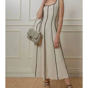 Harret Breezy Summer Dress in Beige