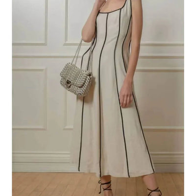 Harret Breezy Summer Dress in Beige