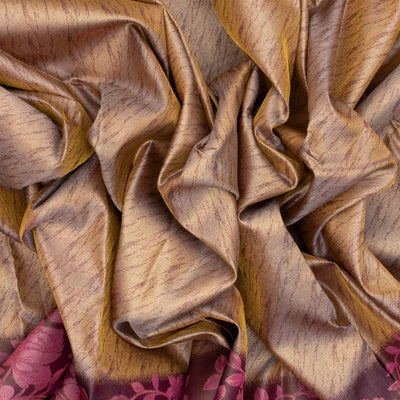 Beige Handloom Kanchipuram Silk Saree With Abstract Motifs