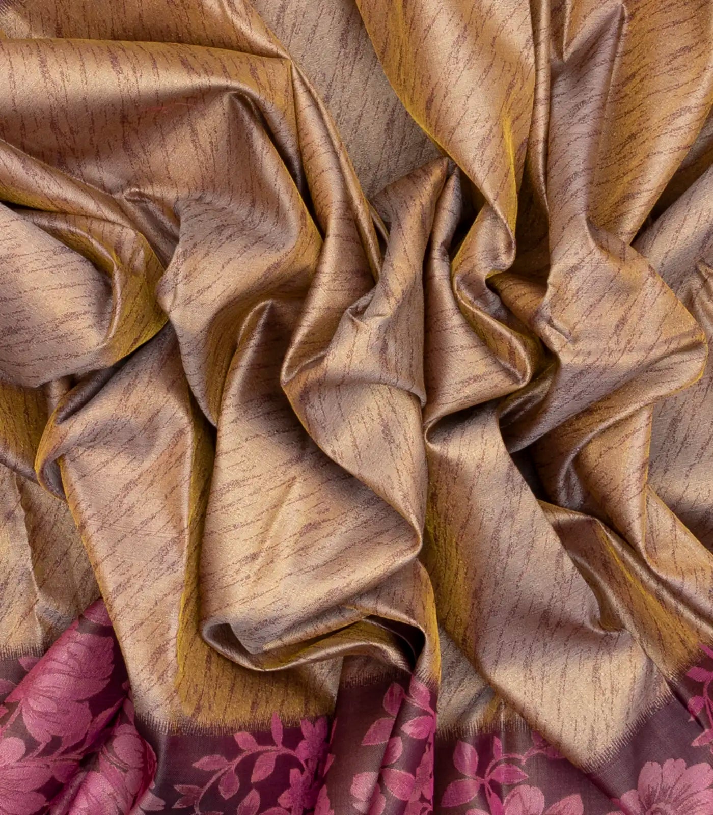 Beige Handloom Kanchipuram Silk Saree With Abstract Motifs