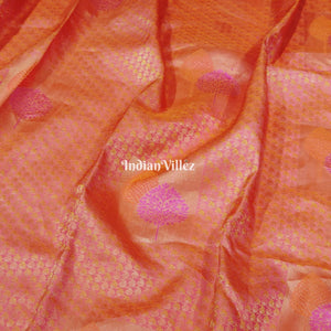 Pink Rani with Border Kanjivaram Silk Saree